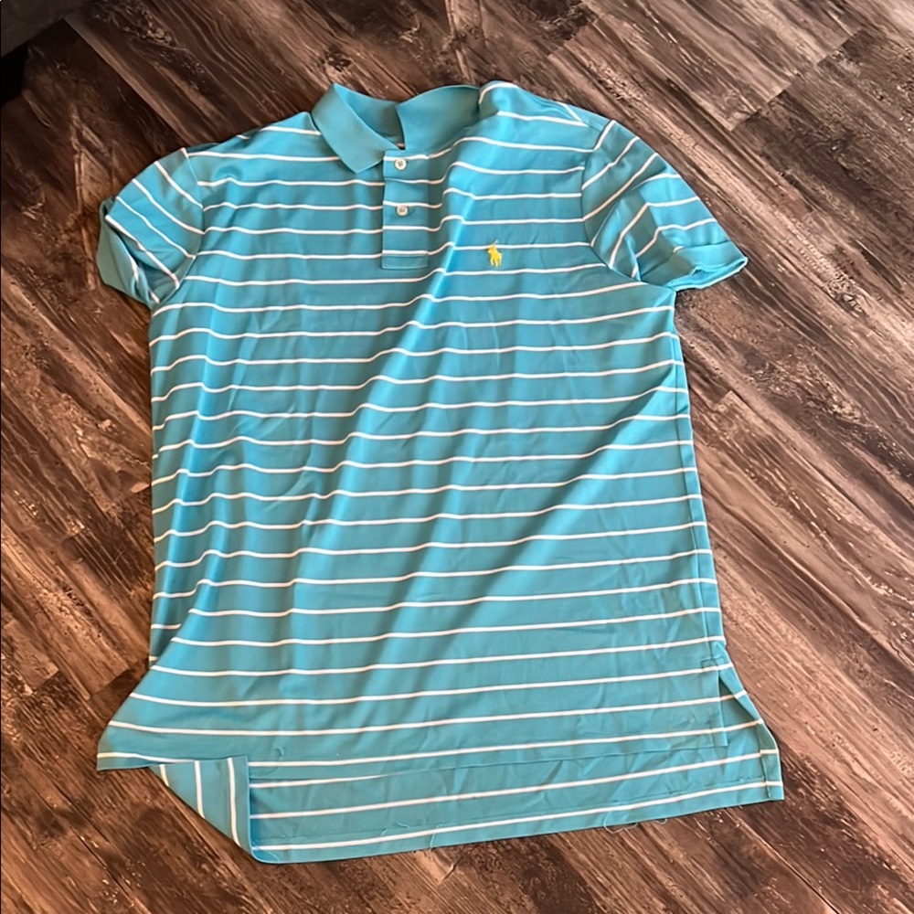 Polo by Ralph Lauren Blue and White Striped Polo Shirt
